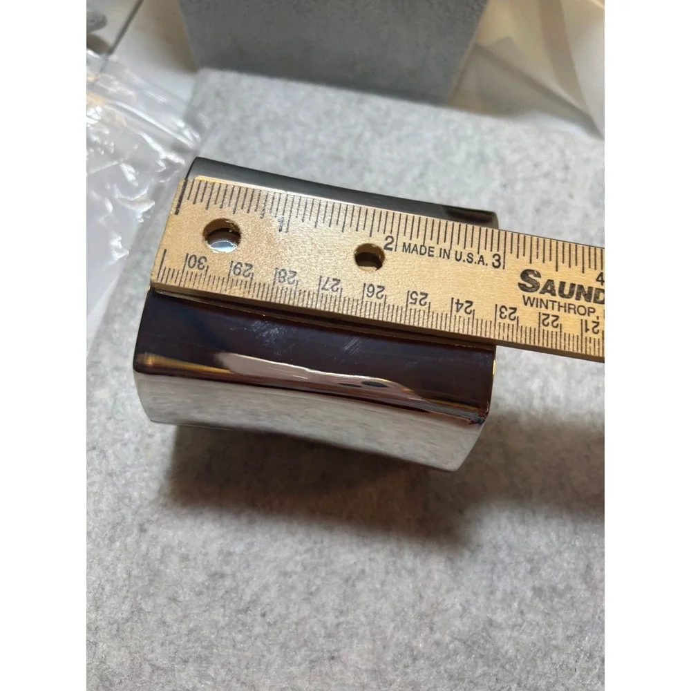 #2. Wide Geometric Metallic Cuff Bracelet